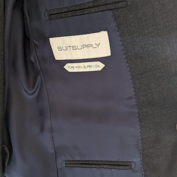 Suit Supply Mid-Grey Lazio Suit Size 36 - Picture 5 of 7